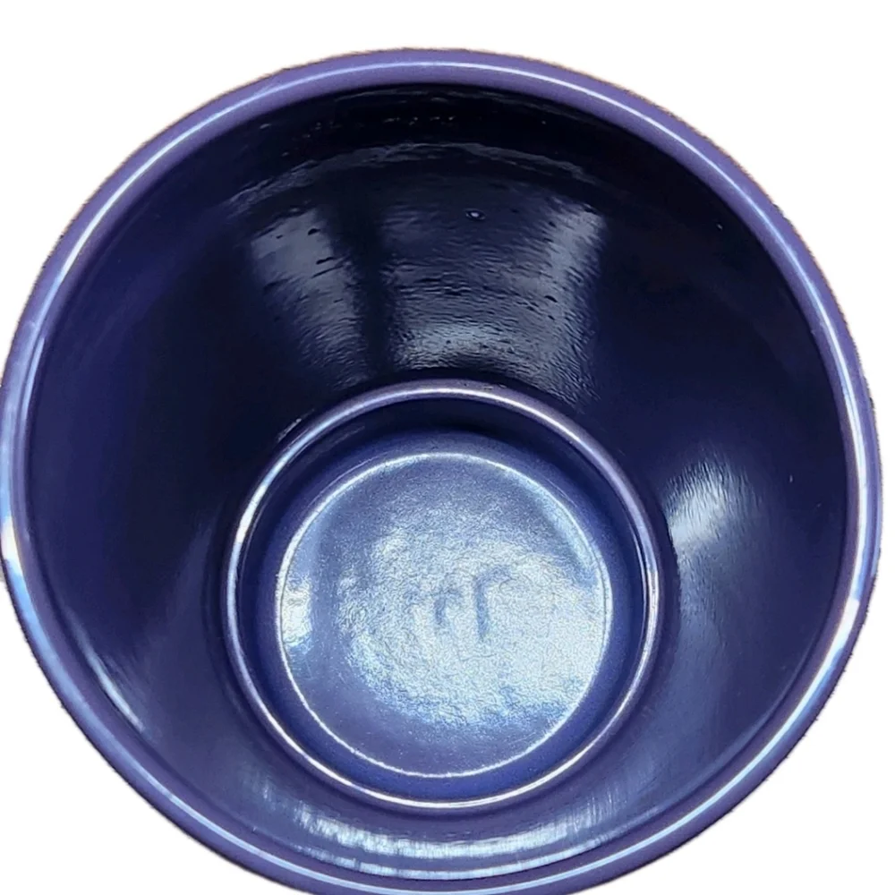 Vintage German Ribbed Ceramic Vase – Lavender Mid-Century Modern Form